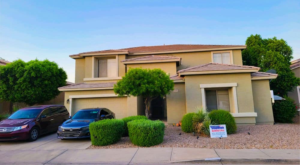 stapleton roofing customer house with a tile roof