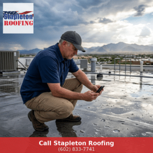 Documenting hail damage on a commercial TPO roof for insurance claim