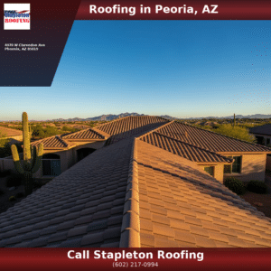 Tile roof on residential home in Vistancia community Peoria AZ